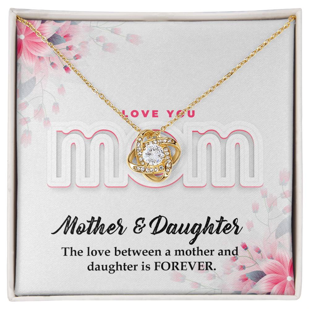 Mom I Mother & Daughter - Love Knot Necklace