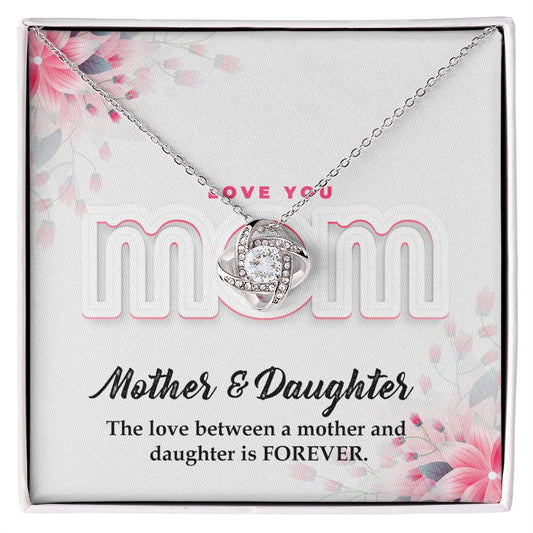 Mom I Mother & Daughter - Love Knot Necklace