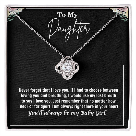 Daughter | Baby Girl | Love Knot Necklace