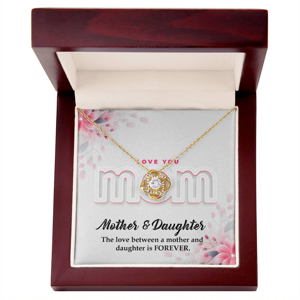 Mom I Mother & Daughter - Love Knot Necklace