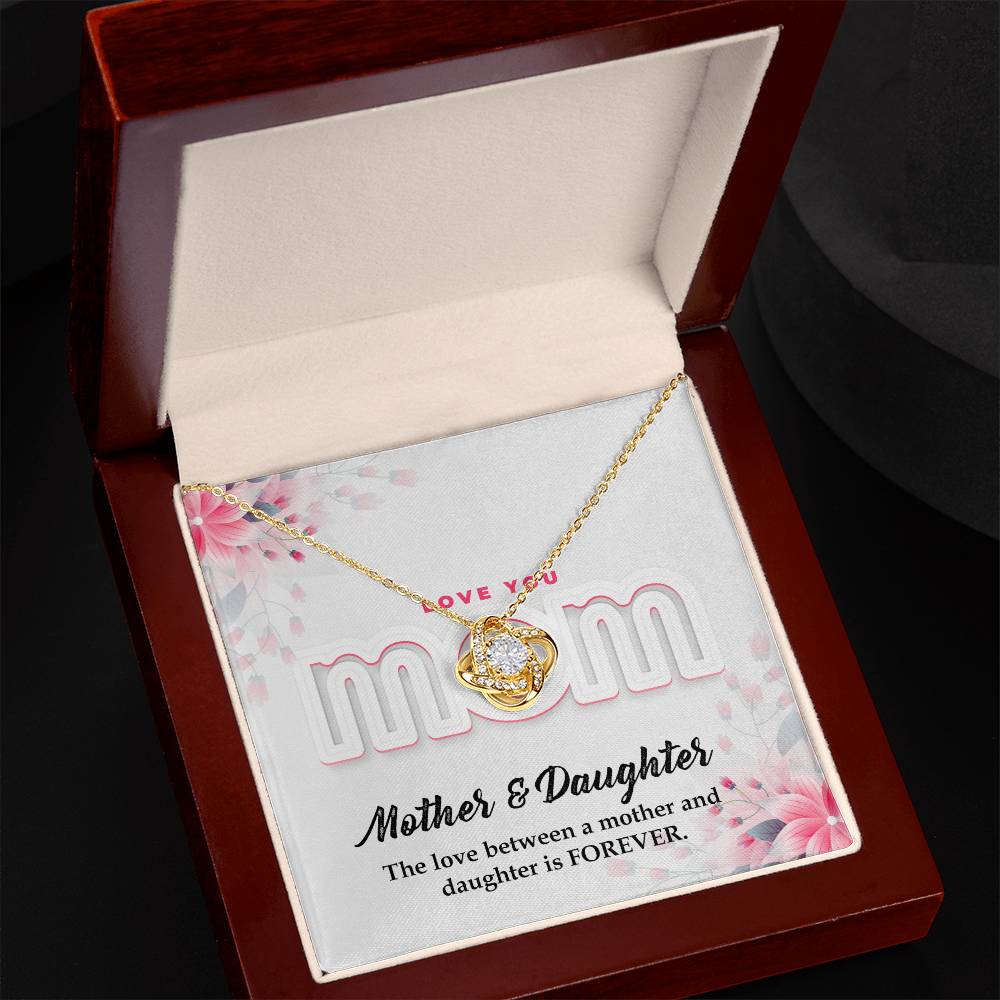 Mom I Mother & Daughter - Love Knot Necklace