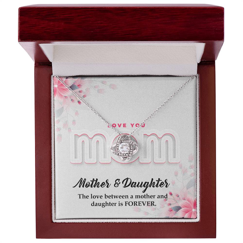 Mom I Mother & Daughter - Love Knot Necklace