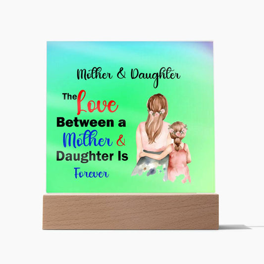 Mother And Daughter | Square Acrylic Plaque